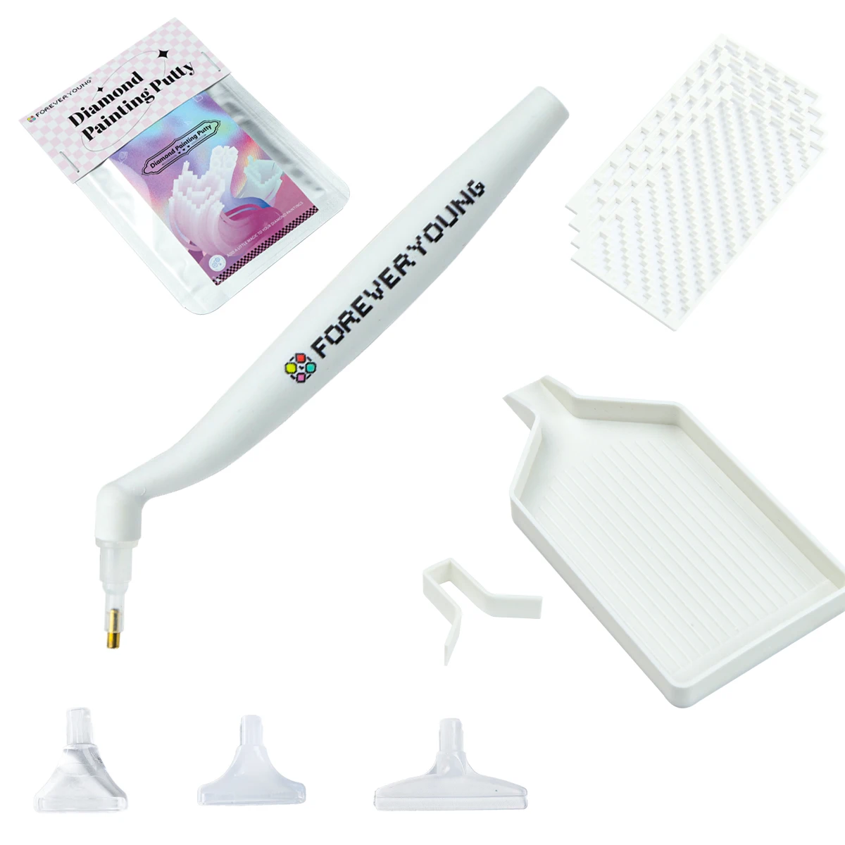 Diamond Painting Premium Tool Kit 2 Options - With/Without Roller, Diamond Art Tools Set for Adults Kids Beginner