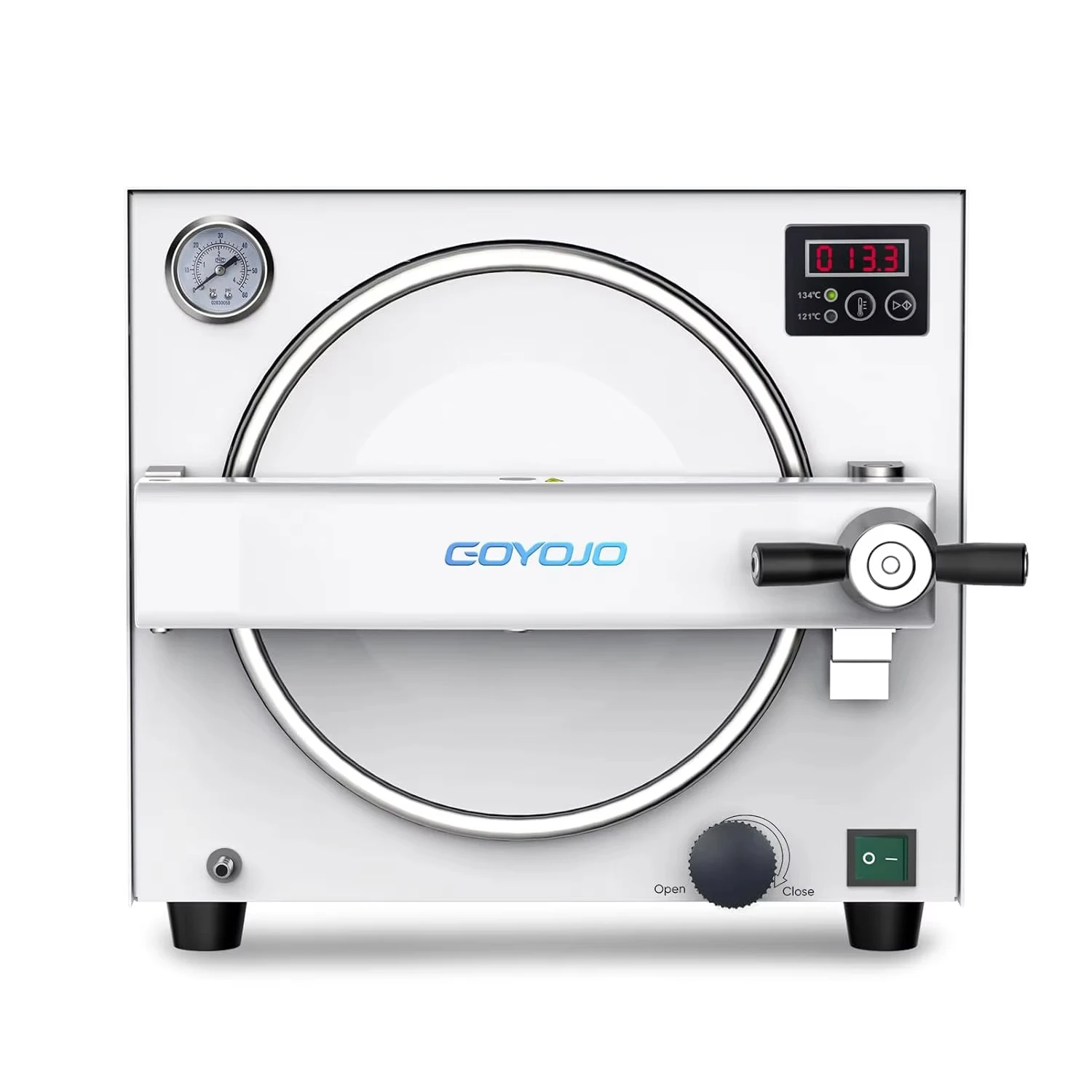 GOYOJO 18L Autoclave Sterilizer – Tabletop Class N High Pressure Steam Sterilizer Autoclave Machine with Digital Control, Fast Cycle & Secure Door Lock – for Tattoo, Dental, Beauty Salon & Lab Professional Stainless Steel Equipment with 3 Trays