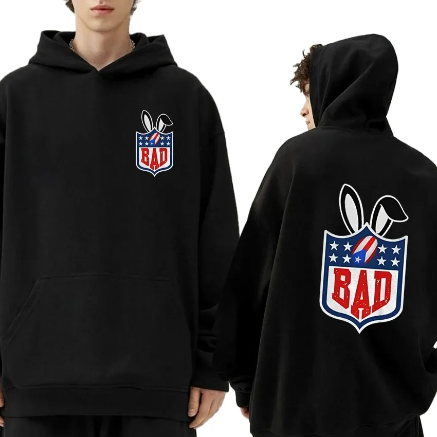 

Bad Bunny Super Bowl Halftime Vibes Print Hoodie Men Women Oversized Streetwear Y2k Harajuku Sweatshirt Unisex Fleece Pullover