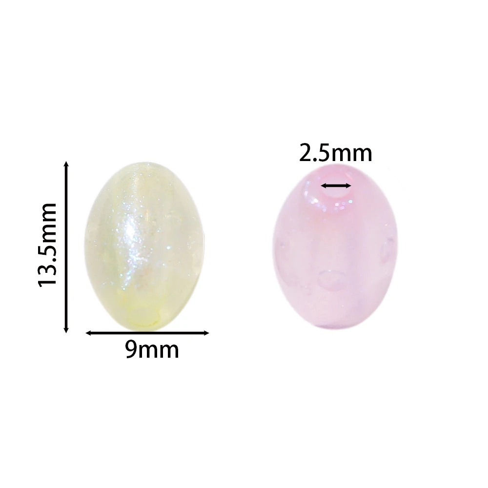 50pcs 9x13.5mm Acrylic AB Color Heart Beads Loose Spacer Beads for Jewelry Making DIY Bracelet Necklace Accessories