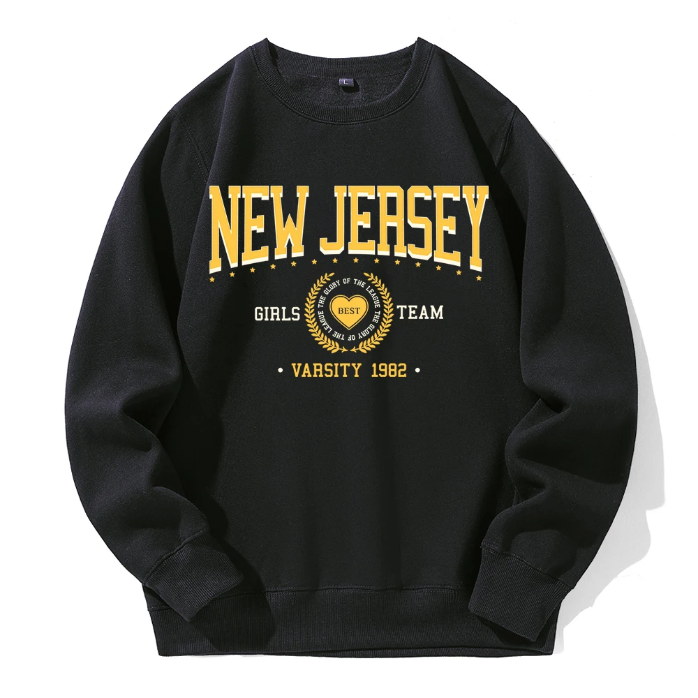 New Jersey Team Varsity 1982 Hoodies Men Sports Fashion Streets New Hooded Fleece Warm Crew Neck Hoody Novelty Creative Clothes