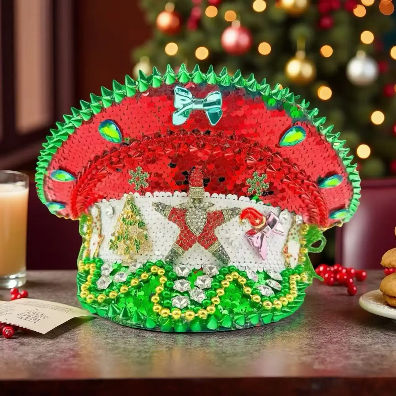 

Капитанская шляпа в стиле стимпанк со стразами для Марди Гра, карнавала, рэв-фестивалей, аксессуары и праздничная шляпа для женщин и мужчин