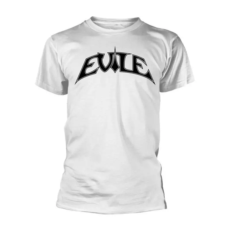 EVILE - LOGO (WHITE TS/BLACK PRINT) WHITE T-Shirt X-Large