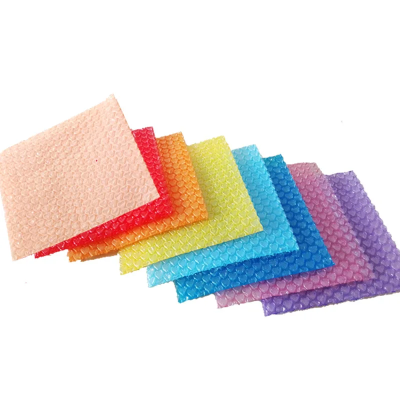 50Pcs Plastic Protective Wrap Envelope White Bubble Foam Packing Bags PE Clear Bubble Bag Shockproof Bag Double Film Cushioning