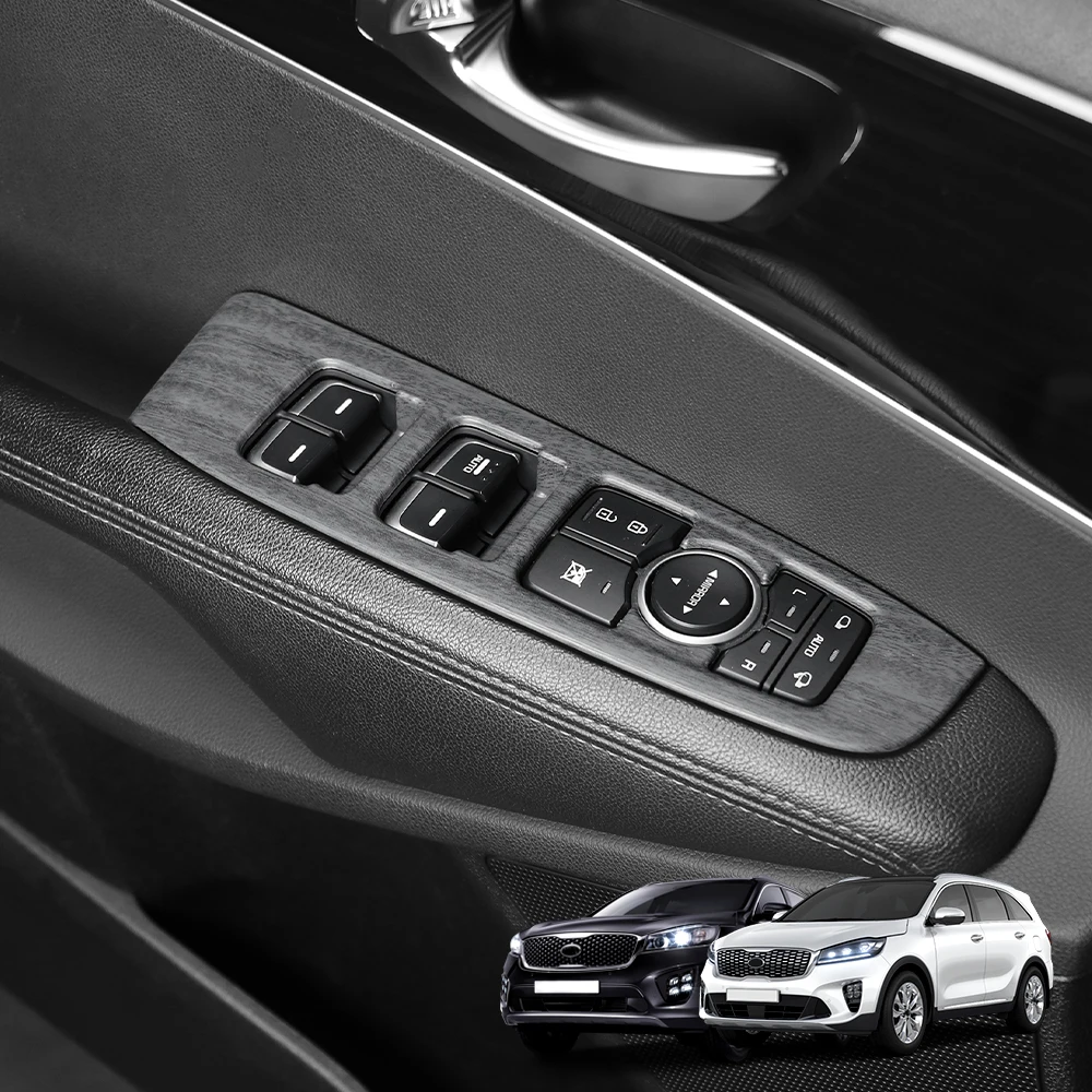 

4Pcs Window Button Cover Door Armrest Panel Window Button Trim For Kia Sorento 2014-2020 LHD ABS Interior Car Accessories