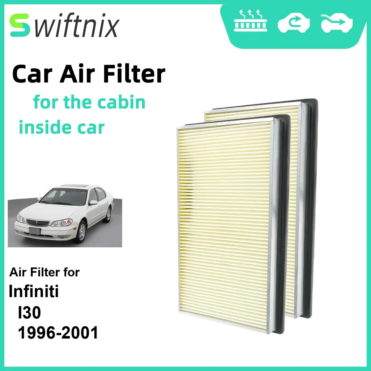 

2 шт., воздушный фильтр для Infiniti I30 1996-2001 CA4309 25043775 16546-0Z000 16546-V0100