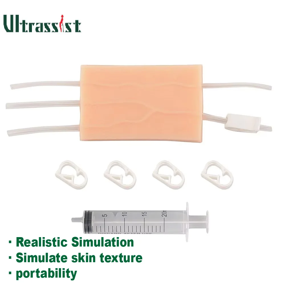Ultrassist IV Insertion/Injection Training Pad 1set Reusable Simulated Dermatoglyph Venipuncture Practice Model for Nurse Medic