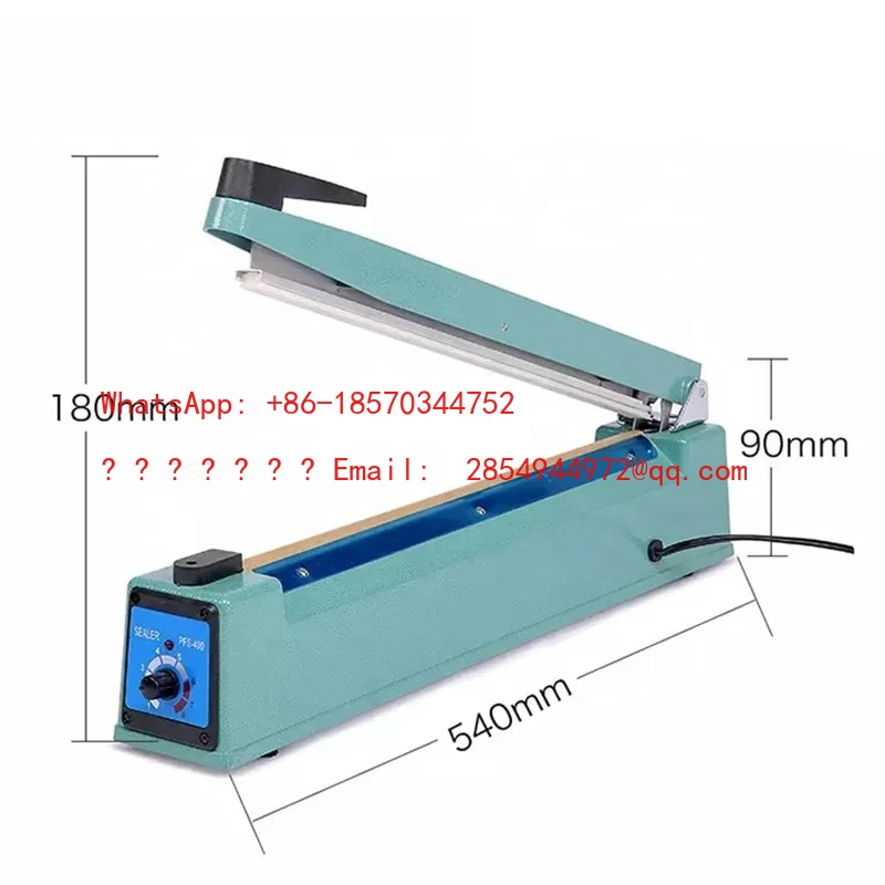 L  PFS-400 Aluminum Body Manual Pulse Sealing Machine Plastic Bag Sealing Machine