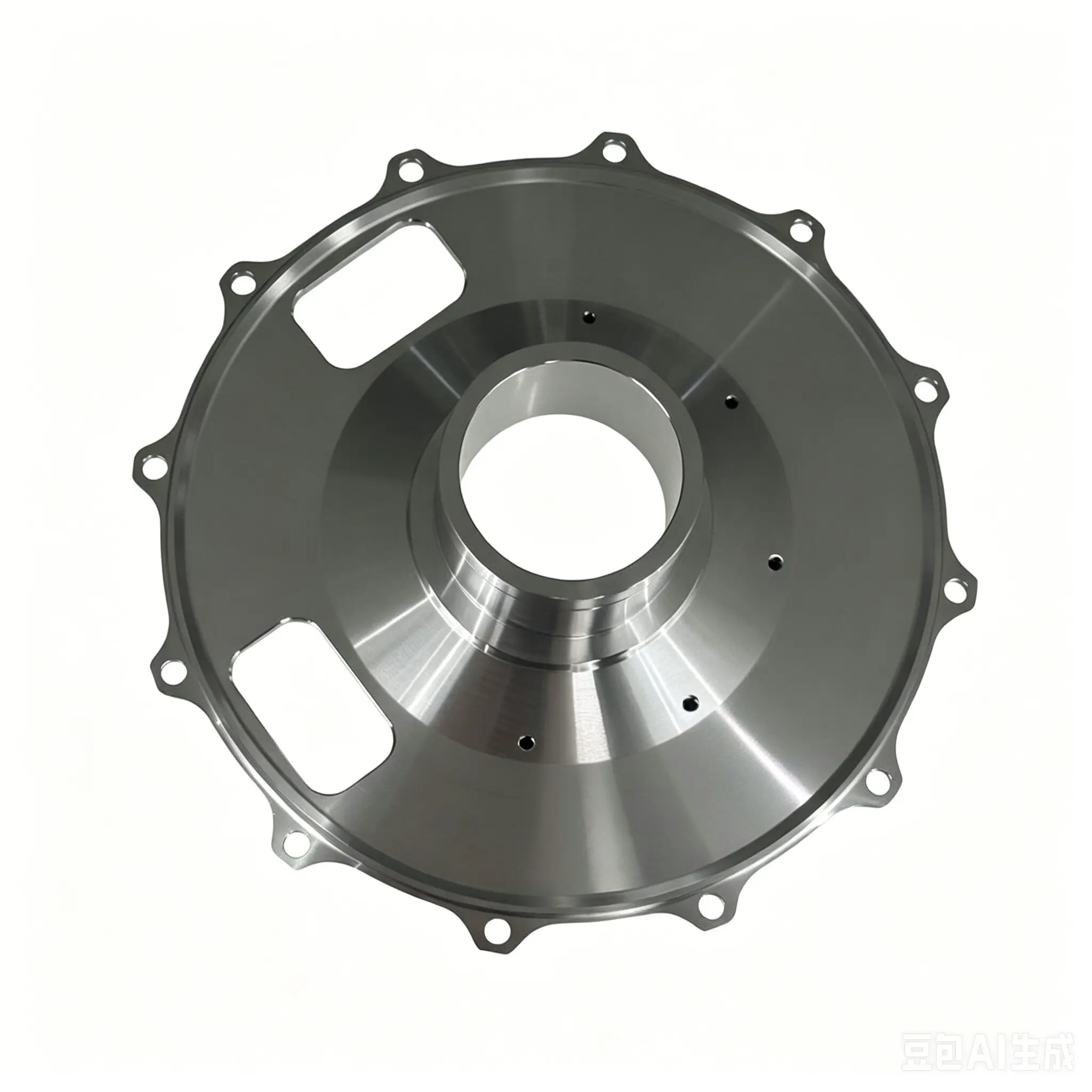 Custom Size CNC Machined Aluminum Flange Plate Polished Alloy Motor Connecting Industrial Mechanical Components