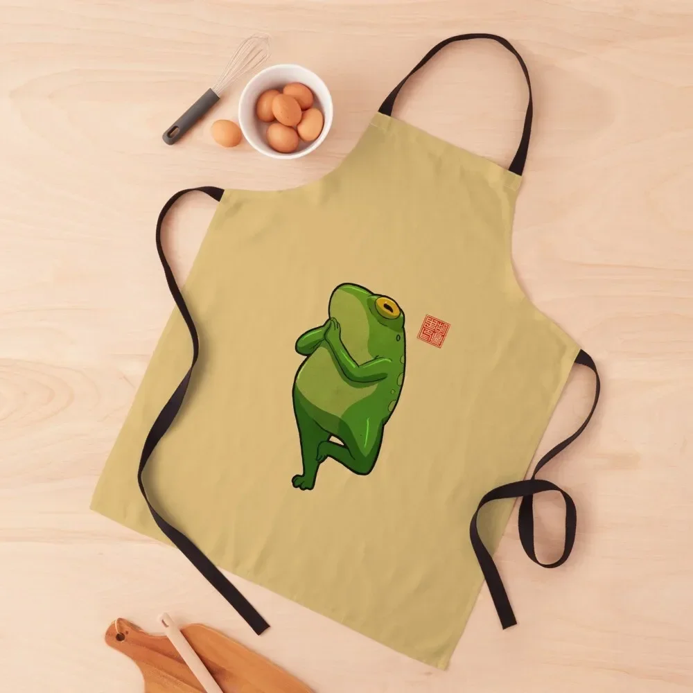 

yoga frog tree pose vrikshasana Apron Waiter Uniforms Chef Uniform For Men Apron