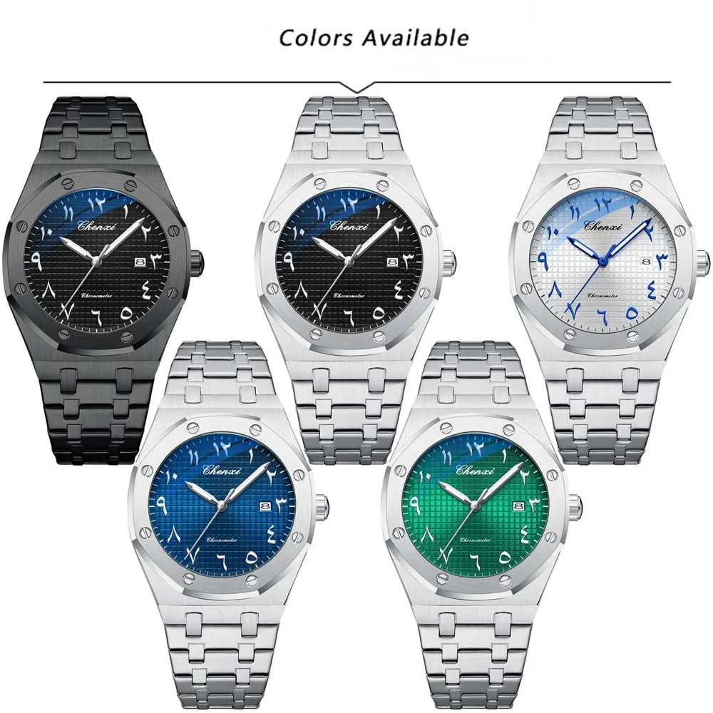 CHENXI 82482 Luxury Watch Automatic Movement Men's Watch Steel Belt Calendar Waterproof Luminous Watches for Men Reloj Hombre