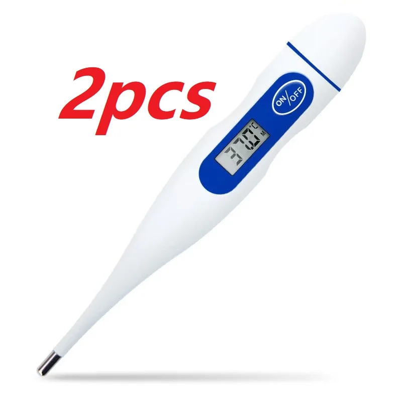 2pcs Thermometer Electronic Hard Head Oral Armpit Temperature Measurement Household Adults Children Thermometers For Fever