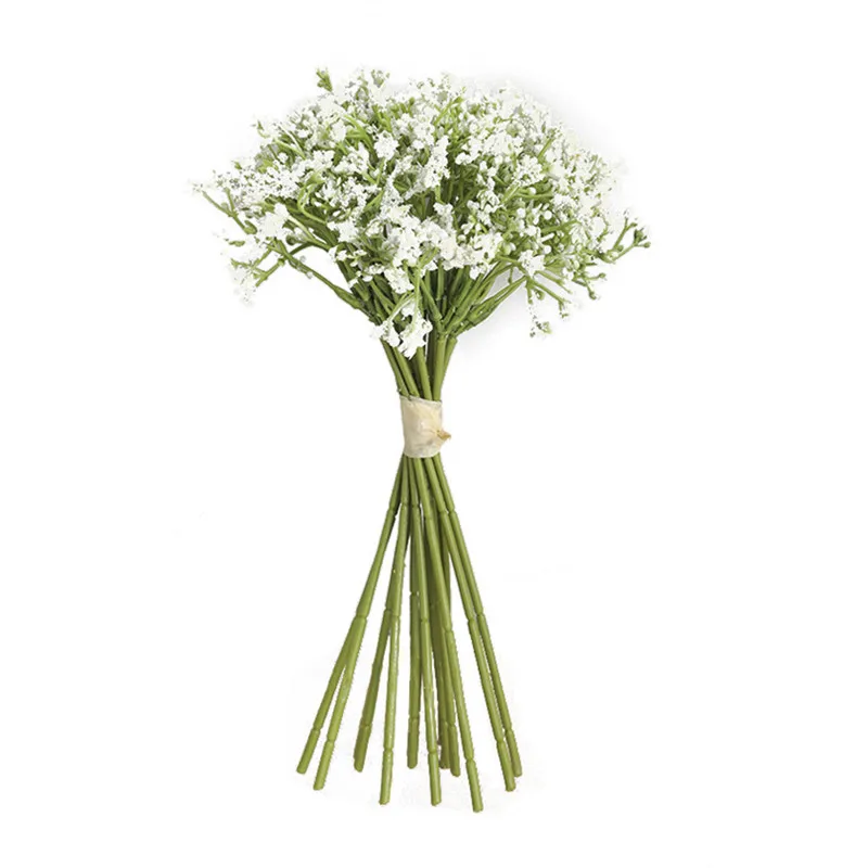 16pcs Artificial Flowers White Gypsophila Wedding Bridal Bouquet Babysbreath Artificial Flowers For Vase Table Decoration Floral - view 6