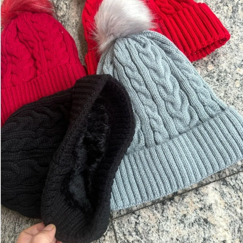 

Милая зимняя вязаная шапка в корейском стиле, теплая, мягкая, для катания на лыжах и сноуборде, с флисовой подкладкой, термозащитная, зимняя шапка-бини для женщин/мужчин