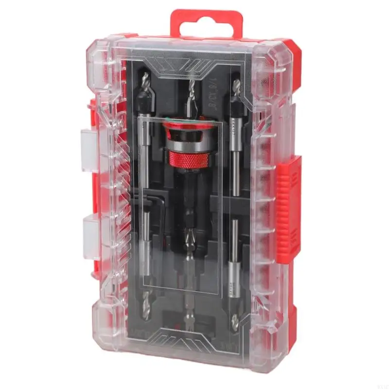 

WXTC Countersink Drill Bit Set Countersink Drill Bit with Depth Stop Drill Countersink with 1/4inch Hexagonal Shank