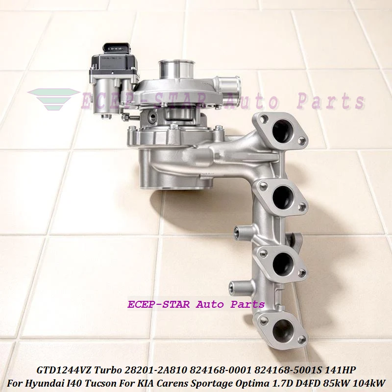Turbo GTD1244VZ 824168 28201-2A810 824168-0001 For Hyundai I40 VF Tucson For KIA Carens Sportage Optima JF D4FD 1.7D 104KW 2012-