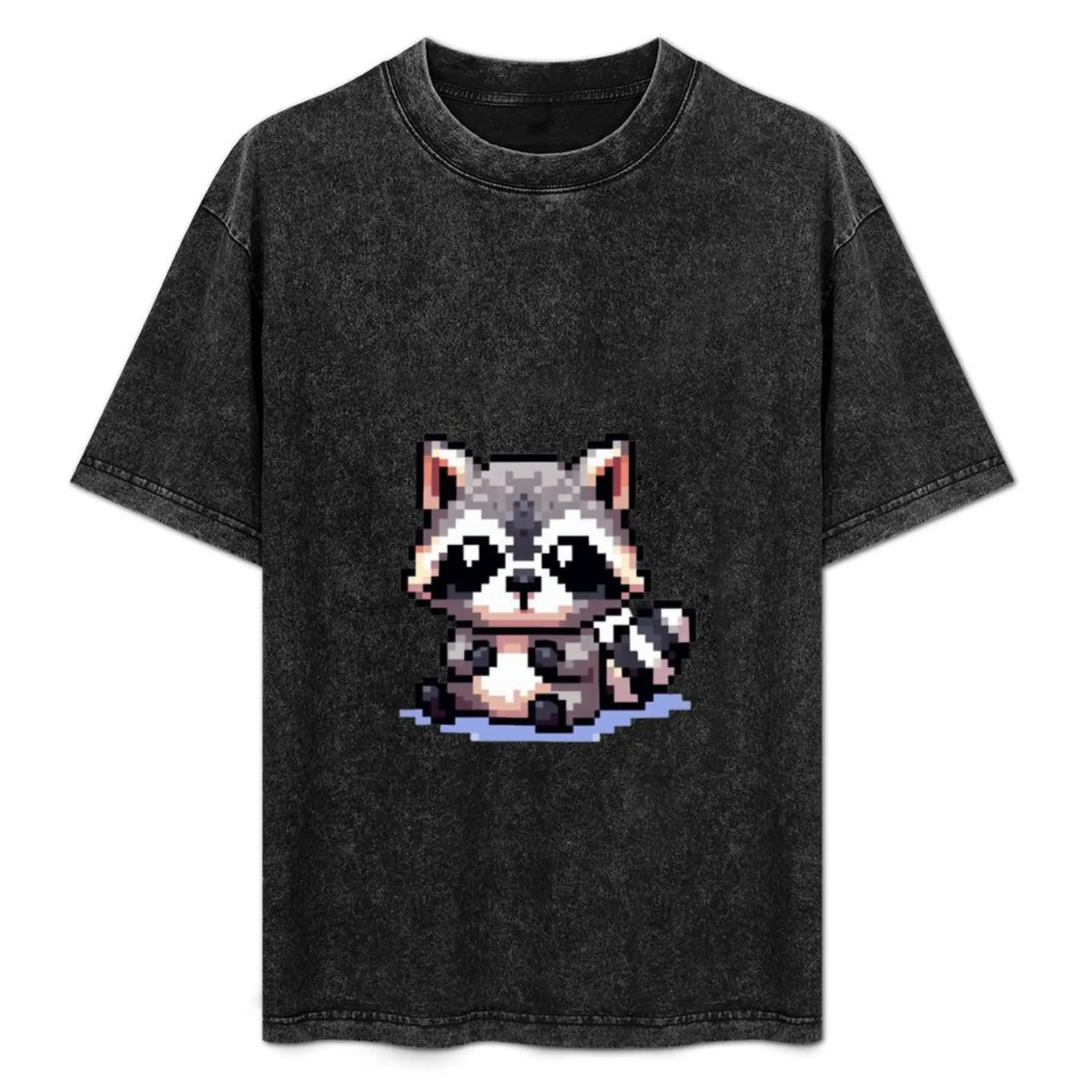 

Cute racoon with big eyes T-Shirt Large Size Soft Cotton T-Shirt