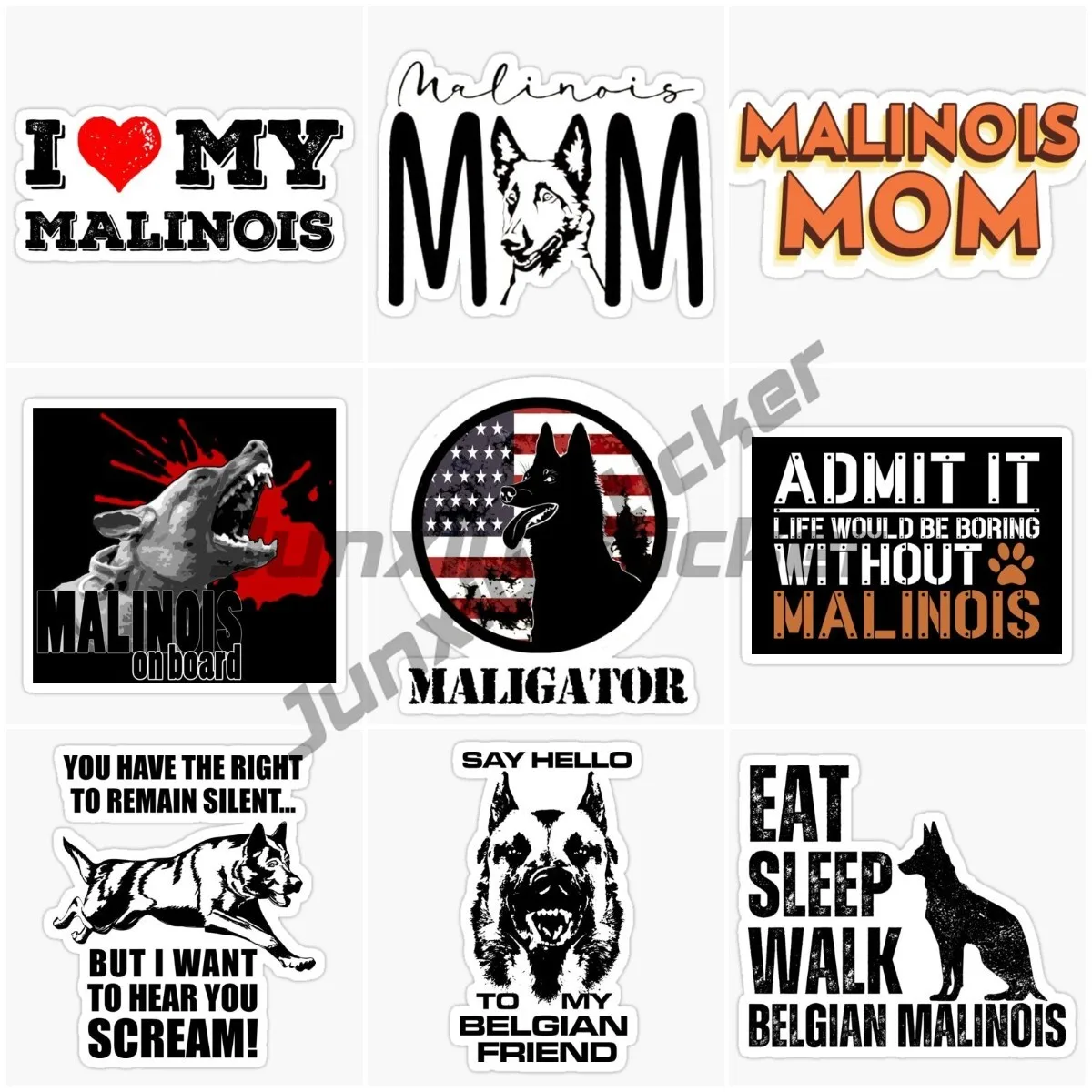 

Personality Malinois MOM Decal - Dog Breed Bumper Sticker - for Laptops Tumblers Windows Cars Trucks Walls Anime