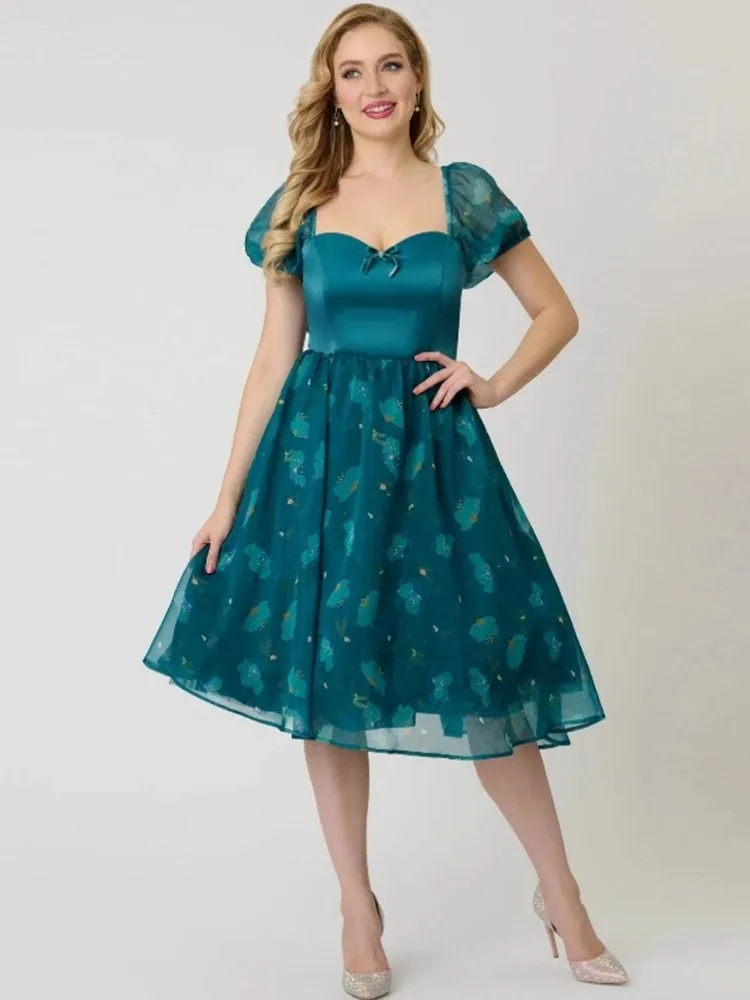 المرأة الربيع الصيف دبوس حتى فستان الحفلات عادية 2026 ريترو رداء 60s 50s خمر روكابيلي 1960s 1950s فستان محكم من عند الصدر ويتدلى بشكل واسع Vestidos #2