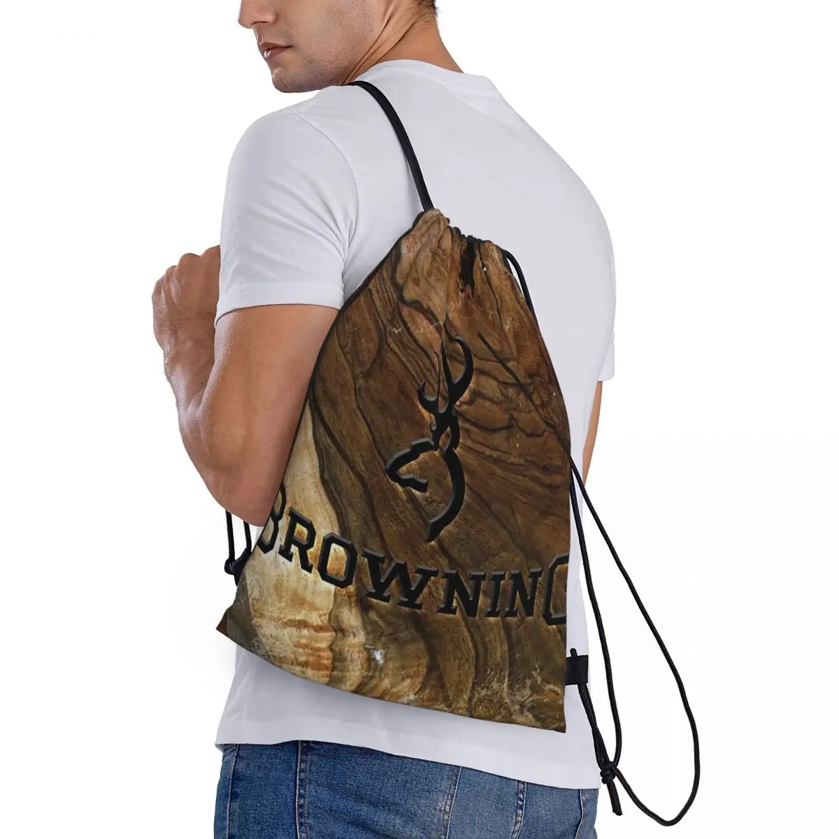 

Рюкзаки с логотипом B-Browning, модные сумки на шнурке, сумки для мелочей, сумки для книг, сумки для путешествий и школы