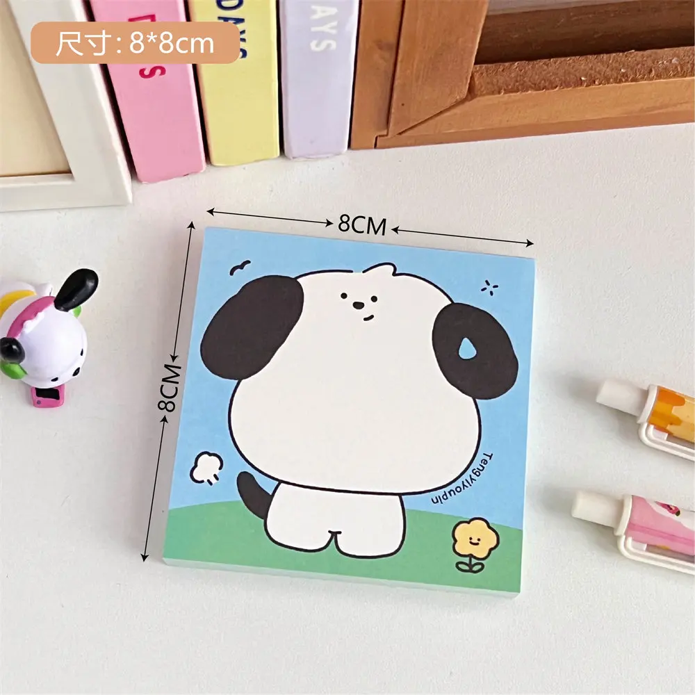 80 Sheets Cute Cartoon Dog Memo Pad Kawaii Sticky Notes Girl Diary DIY Decorative Scheduler Paper To Do List