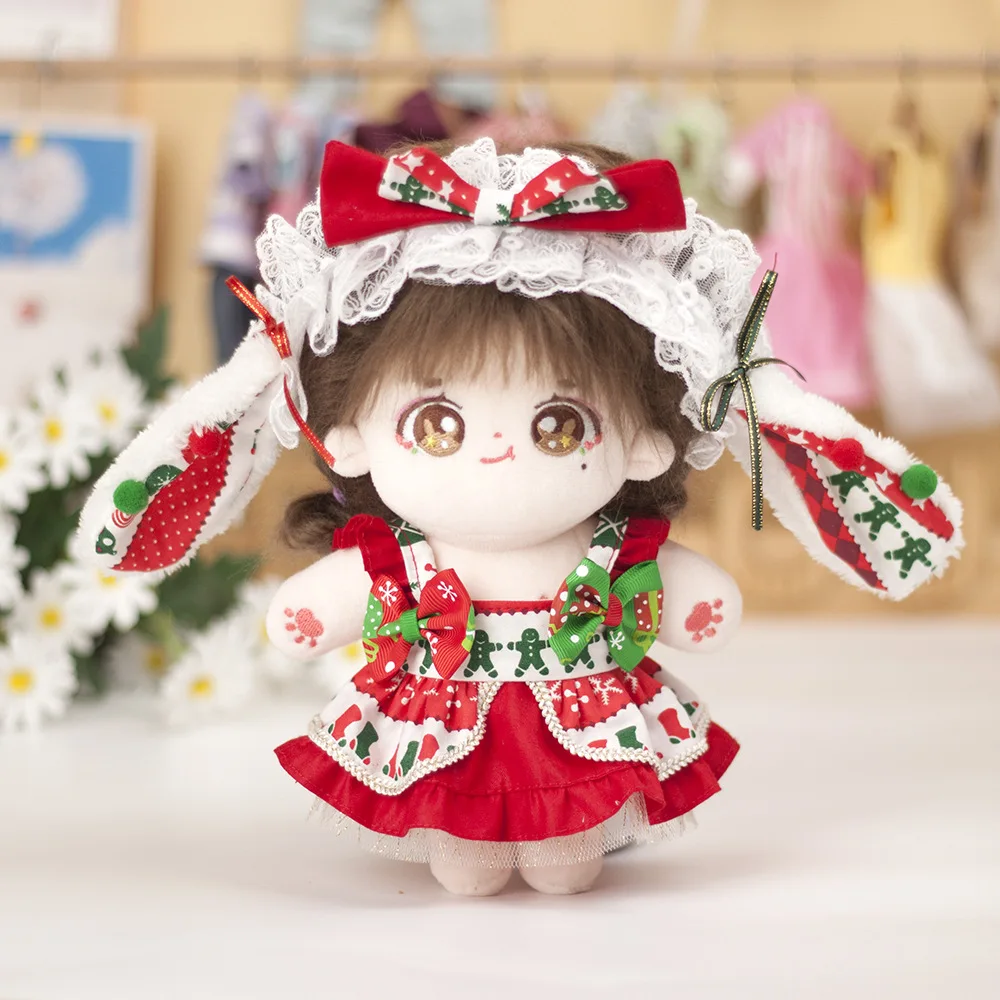 

1SET 20CM Doll Clothes Skirt+Headband Dress Up Cotton Doll Accessories Cool Stuff Kpop EXO Idol Doll Fans DIY Gift Toys