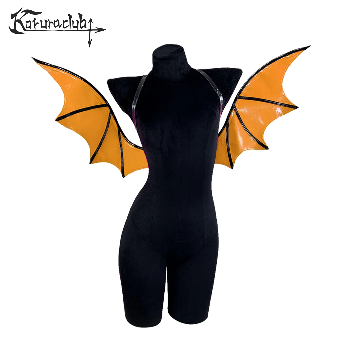 KORURACLUB HALLOWEEN VAMPIRES BAT WINGS COSPLAY COSTUMES DEVIL WING PU LEATHER