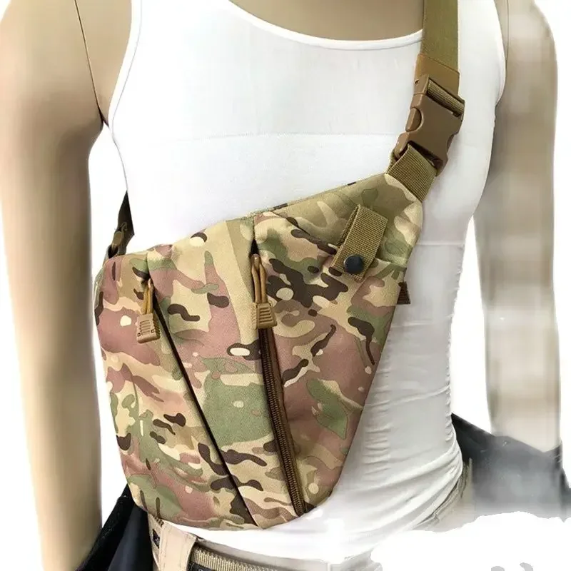 

Многофункциональная скрытая тактическая сумка для хранения пистолета, кобура, мужская левая и правая нейлоновая сумка на плечо, противоугонная сумка, нагрудная сумка для охоты