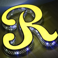 Custom Punching Holes Lighting Letter Sign 3D LED Channel Letter Led Signs for Business Outdoor Outdoor Advertising Signboard