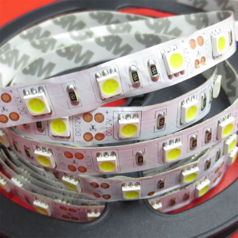 LED Strip 5050 SMD RGB White Warm  Blue Green Red Lights 12V Waterproof 5M 300LED Tape Lights Flexible Lamp Ribbon TV Backlight