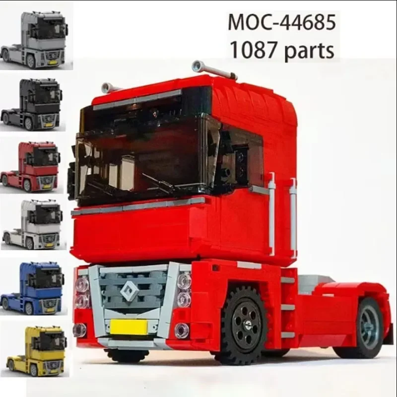 متوفر MOC-44685 مكعبات بناء شاحنة فنية حاوية هندسية جرار ماغنوم 4X2 مع وظائف الطاقة ألعاب المركبات #1