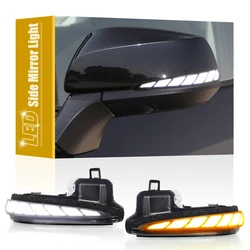 2Pcs LED Side Mirror Lamp Dynamic Turn Signal White DRL Light For Toyota RAV4 Tacoma Highlander Alphard Vellfire Lexus LM