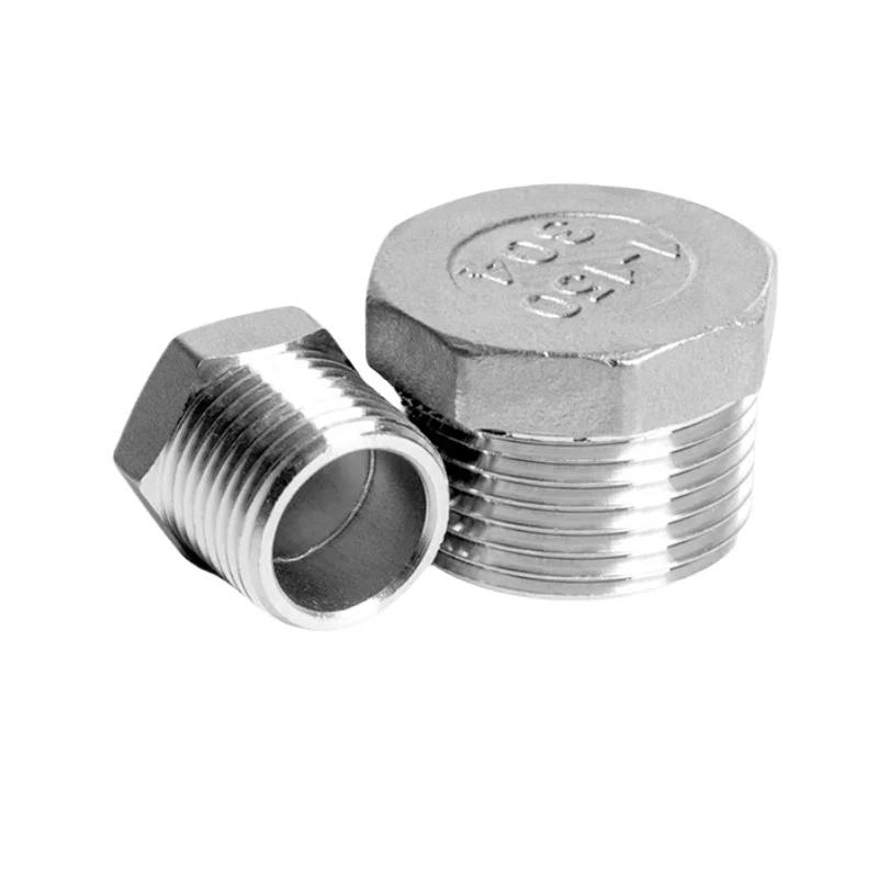 

1/8" 1/4" 3/8" 1/2" - 4" BSPT NPT Штекерная шестигранная заглушка 201/304/316 Фитинг для труб из нержавеющей стали Вода Газ Масло 225 фунтов на квадратный дюйм
