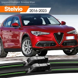 2pcs For Alfa Romeo Stelvio 2016-2023 Front Windshield Wiper Blades 2017 2018 2019 2020 2021 2022 Windscreen Window Accessories