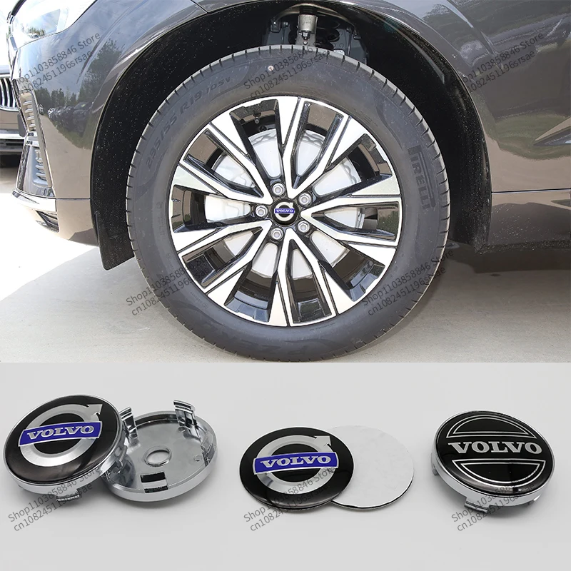 4 pz 56/60mm coprimozzo auto adesivo ruota emblema decalcomania decorazione accessori per Volvo V90 XC40 XC60 XC90 XC70 S60 S90 C50 S80L