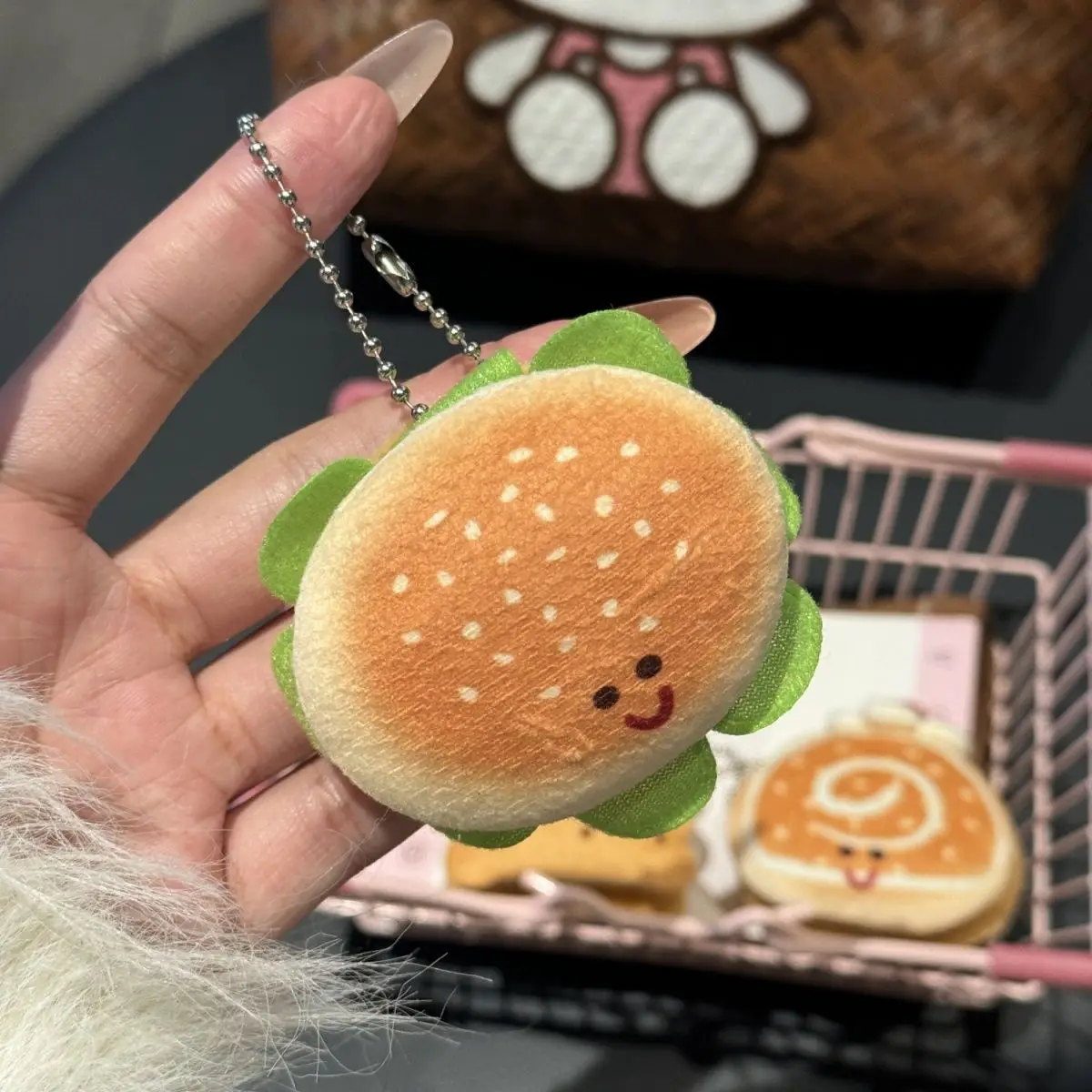 Gevulde voedingsmiddelen pluche creatief hamburgerbrood zachte rugzak hanger Kawaii prachtige Juguetes verjaardagscadeau voor vriend of kinderen