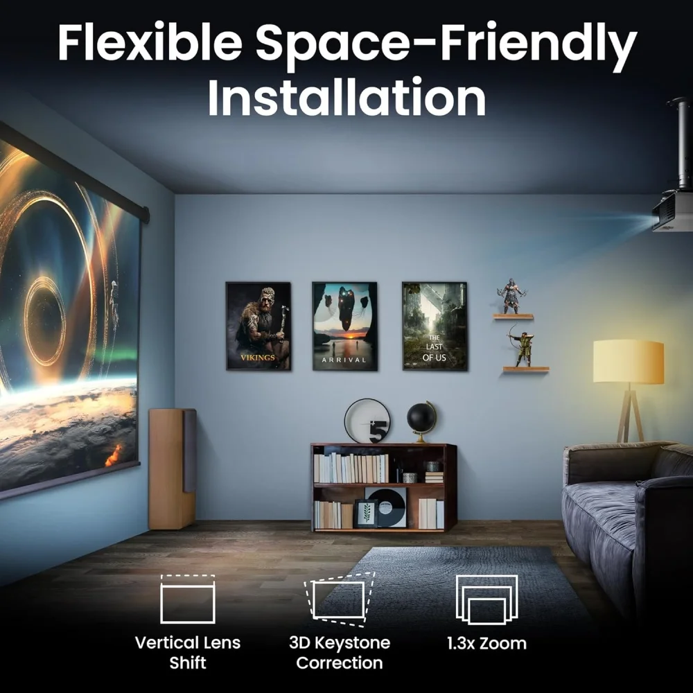 BenQ TK710 4K Laser Movie & Gaming Projector 3200 Lumens 4ms Response Time LED Lamp