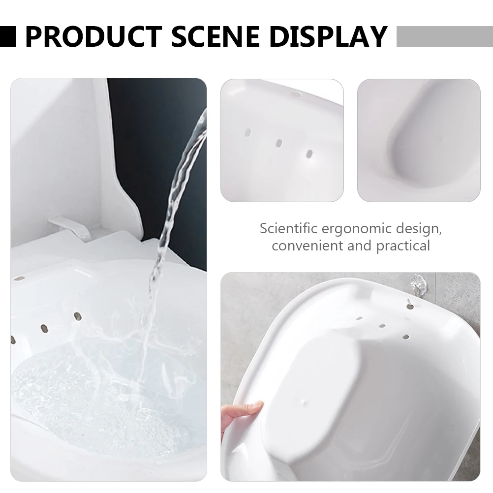 

Sitz Bath Basin Pregnant Women Postpartum Care Toilet Seat Bathtub Anti Overflow Easy Clean PP Silver Ion Non Hygiene