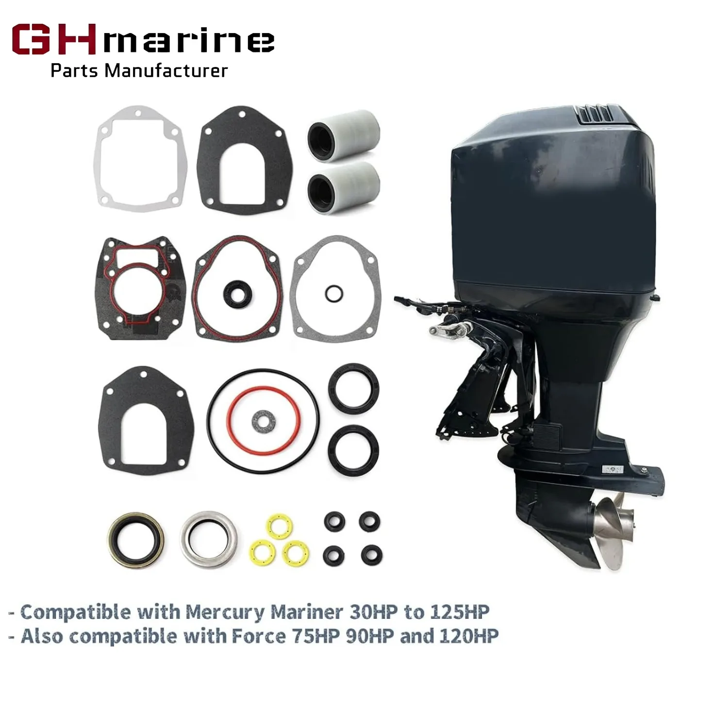 43035A4 Lower Unit Propeller Shaft Seal Kit For Mercury Mariner 30 40 45 50 55 60 65 70-125HP Outboard 18-2626 87590 26-43035A1