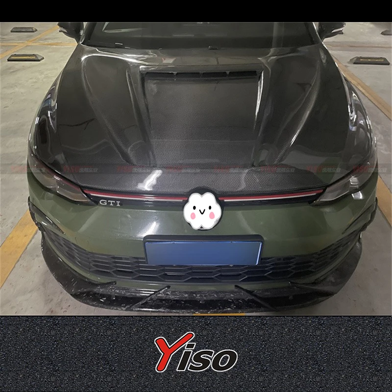 

Suitable for GOLF 8 Carbon fiber Rline GTI R Golf 8 Yiso V3 Engine Cover Modified encirclement Yiso V3 Aerodynamic kit