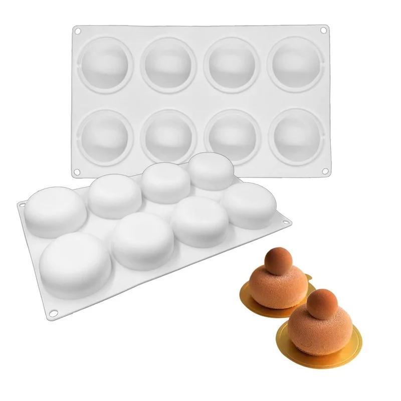 

28 Cavity Oblate Round Shape Silicone Cake Mousse Mold Pastry Tools Chocolate Muffin Dessert Pudding Baking Moulds Accessories