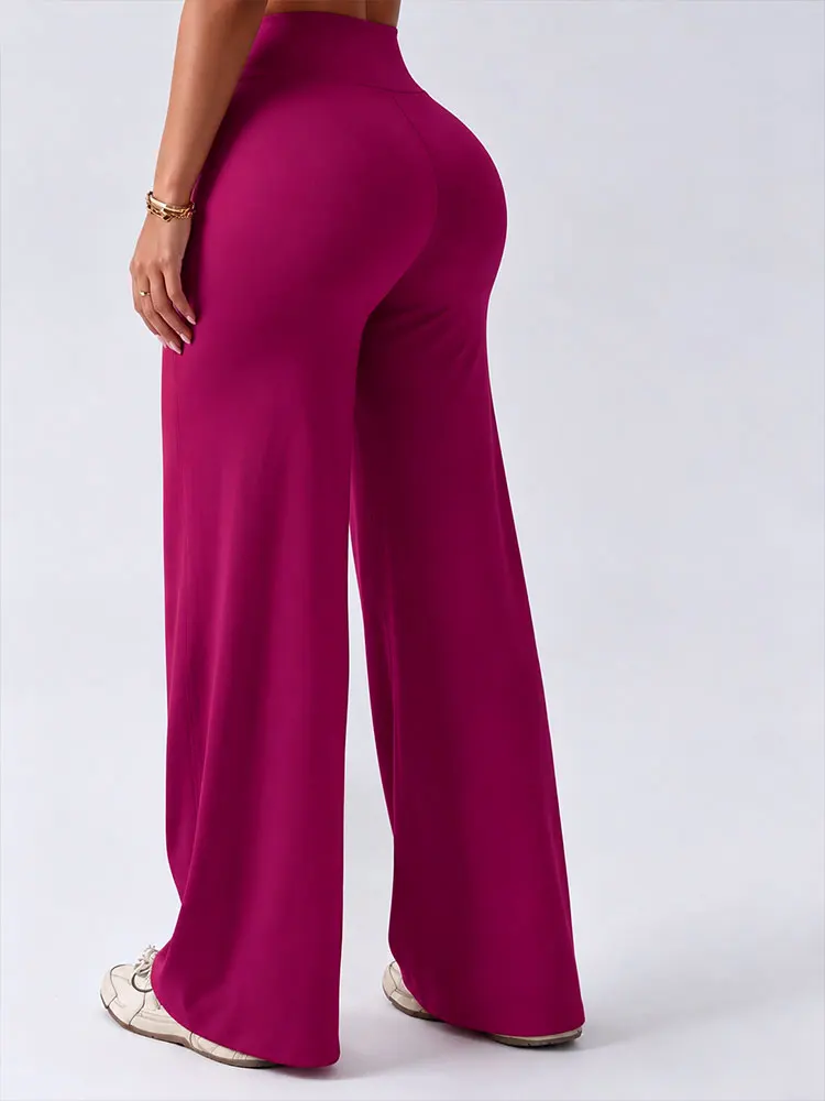 Hochgeschnittene, weit geschnittene, superweiche, dehnbare Hose mit Taillen- und Bauchformung, lässige Alltags-Hose für Damen, Sport-Hose, Herbst-Leggings – Detail 3