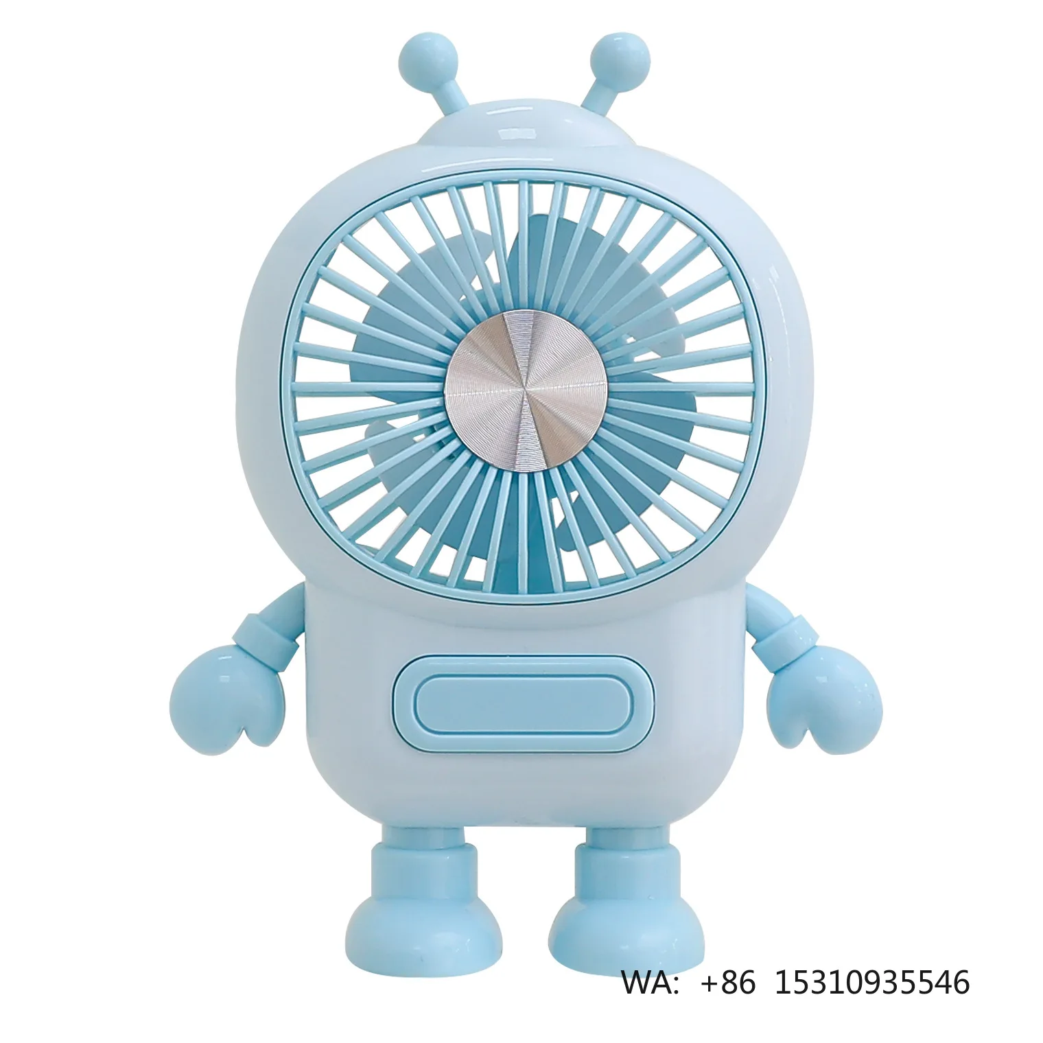 Factory Direct Sales Mini Handheld Wearable Three-Speed Cartoon Portable Summer Student Cute USB Charging Fan Brushless Motor