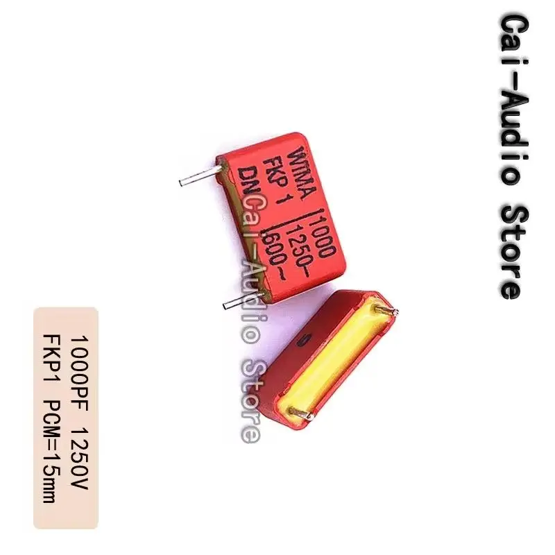 2PCS/5PCS/10PCS/Lot Brand NEW Germany WIMA FKP1 1250V 1000PF 1250V102 1NF Film Capacitor 1250v1000pf 102 Pitch 15mm FKP1R012204B