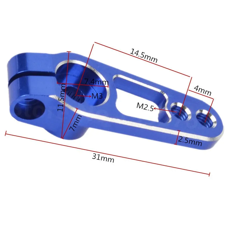 Servobrazo teledirigido para Dron, accesorio de Metal mejorado de aluminio M3, 23T, 25T, de alta calidad, para Futaba Savox HL, HSP, JX, Robot