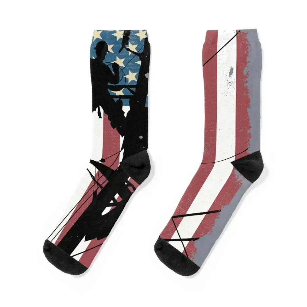 

Lineman Are Heroes Socks anime snow ankle new year Men's Socks Luxury Women's