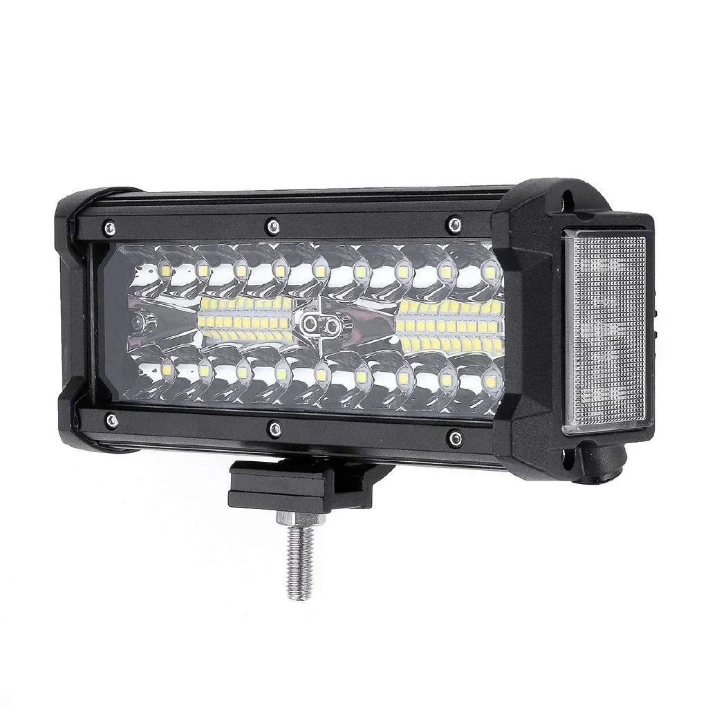 Lampe de travail LED résistante à 270, lumière de conduite, super lumineuse, 3 côtés, hors route, SUV, camion, voiture, VTT, 7