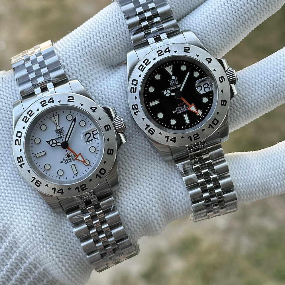 STEELDIVE Official GMT SD1992 Fashion Watches Steel Bezel 4 Pointers NH34 Movement Super Luminous Dive 300M Waterproof Watch view 6