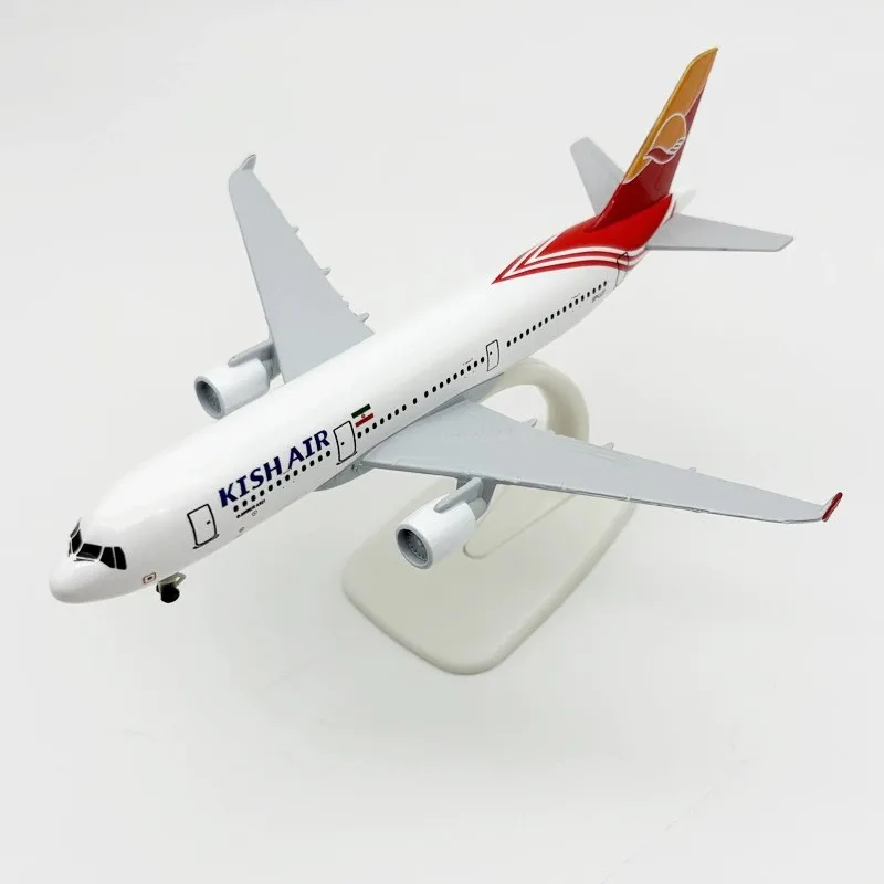 Aircraft 20cm Model A321 Alloy Iran Airways With Landing Gear Collectible Miniatures Airplane 1/400 Scale Plane Gift By Aviation