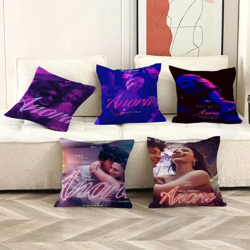 Funda de almohada personalizada con diseño de película clásica ANORA, decoración para fiesta infantil, funda de almohada para dormitorio infantil, regalo de cumpleaños para niños